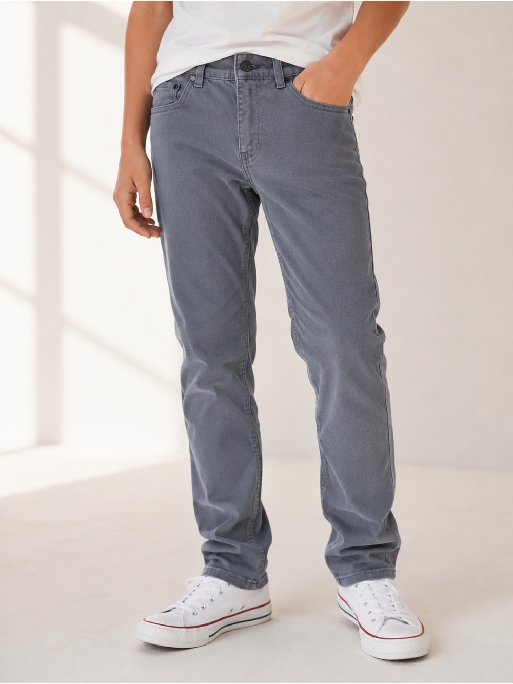 Levi’s‎ 513 Slim Fit Grey Corduroy Pants Size 16R 28x28 Boys
